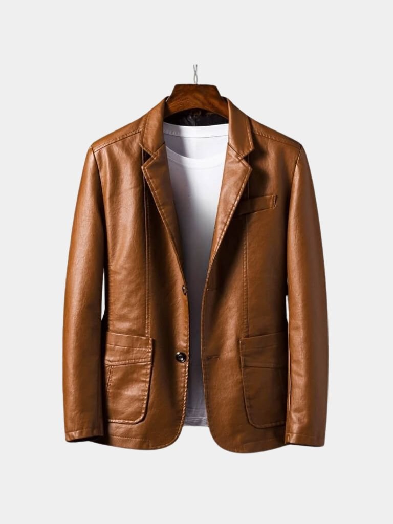 Bold Caramel Leather Jacket